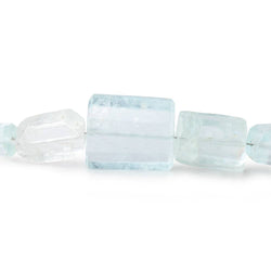 4-17mm Aquamarine Straight Drilled Natural Crystals 17 inch 50 beads (ONLINE ORDER ONLY)