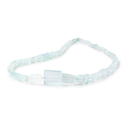 4-17mm Aquamarine Straight Drilled Natural Crystals 17 inch 50 beads (ONLINE ORDER ONLY)