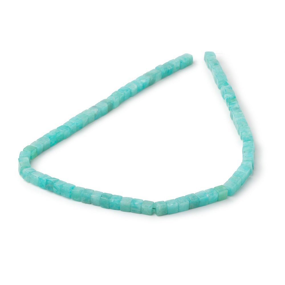4-4.5mm Amazonite Plain Cube Beads 13.75 inch 78 pieces (ONLINE ORDER ONLY)
