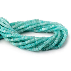 4-4.5mm Amazonite Plain Cube Beads 13.75 inch 78 pieces (ONLINE ORDER ONLY)