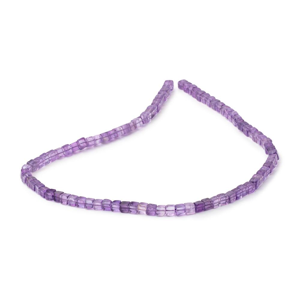 4-4.5mm Amethyst Plain Cube Beads 14 inch 78 pieces (ONLINE ORDER ONLY)