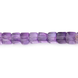 4-4.5mm Amethyst Plain Cube Beads 14 inch 78 pieces (ONLINE ORDER ONLY)