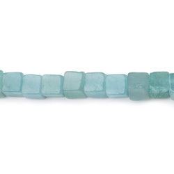 4-4.5mm Aquamarine Plain Cube Beads 14 inch 76 pieces (ONLINE ORDER ONLY)