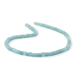 4-4.5mm Aquamarine Plain Cube Beads 14 inch 76 pieces (ONLINE ORDER ONLY)