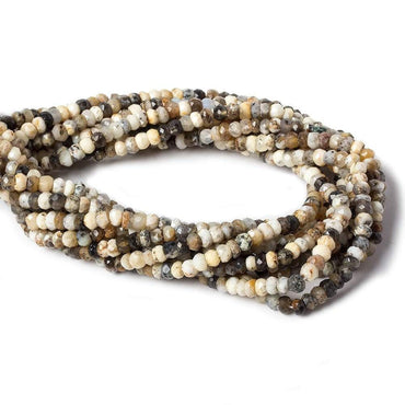 4-4.5mm Dendritic Opal faceted rondelle beads 13 inch 110 pieces (ONLINE ORDER ONLY)