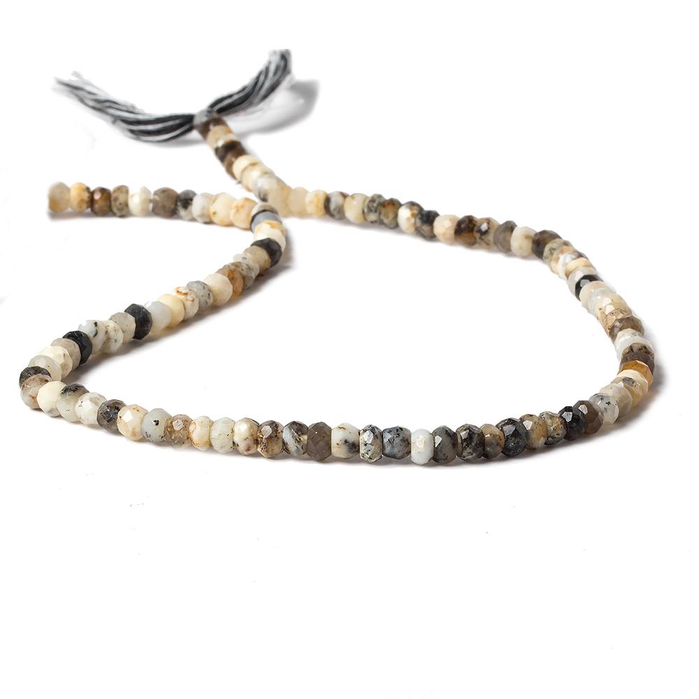 4-4.5mm Dendritic Opal faceted rondelle beads 13 inch 110 pieces (ONLINE ORDER ONLY)