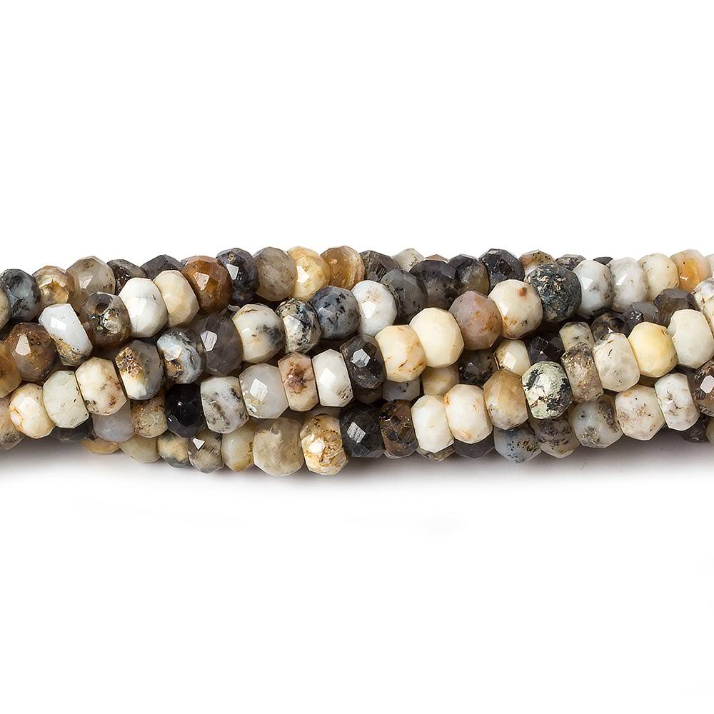 4-4.5mm Dendritic Opal faceted rondelle beads 13 inch 110 pieces (ONLINE ORDER ONLY)