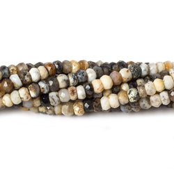 4-4.5mm Dendritic Opal faceted rondelle beads 13 inch 110 pieces (ONLINE ORDER ONLY)