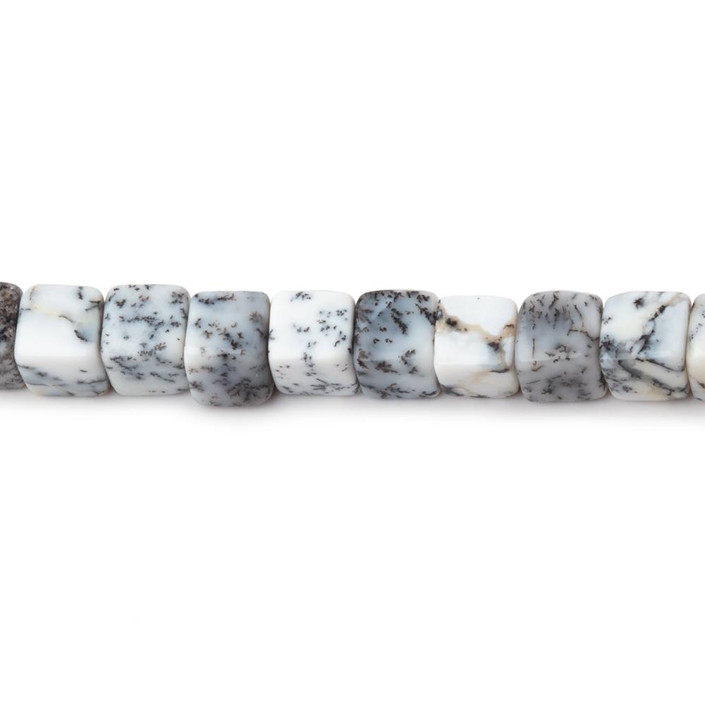 4-4.5mm Dendritic Opal Plain Cube Beads 13.75 inch 78 pieces (ONLINE ORDER ONLY)