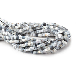 4-4.5mm Dendritic Opal Plain Cube Beads 13.75 inch 78 pieces (ONLINE ORDER ONLY)