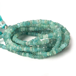 4-4.5mm Frosted Apatite Faceted Rondelle Beads 13 inch 136 pieces (ONLINE ORDER ONLY)