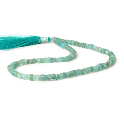 4-4.5mm Frosted Apatite Faceted Rondelle Beads 13 inch 136 pieces (ONLINE ORDER ONLY)