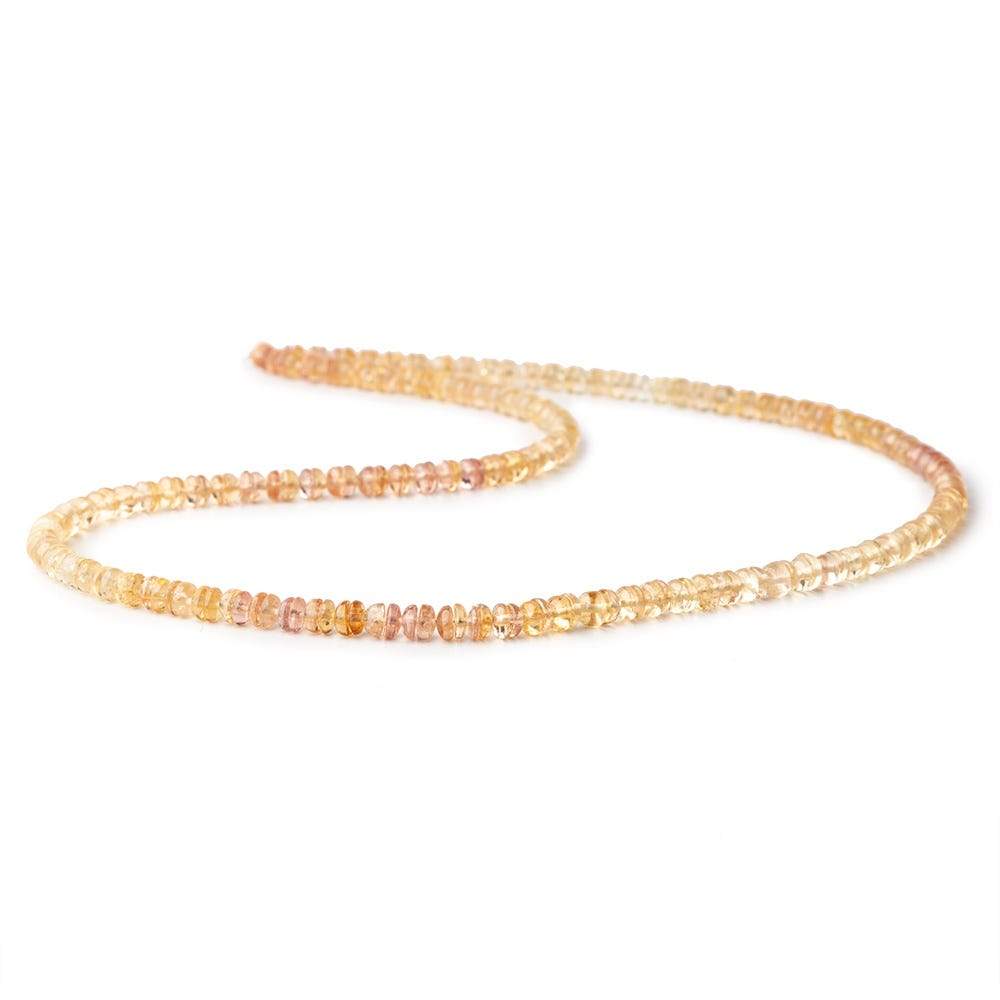 4-4.5mm Imperial & Precious Topaz Center Drilled Round Cabochons 18 inch 244 Beads (ONLINE ORDER ONLY)