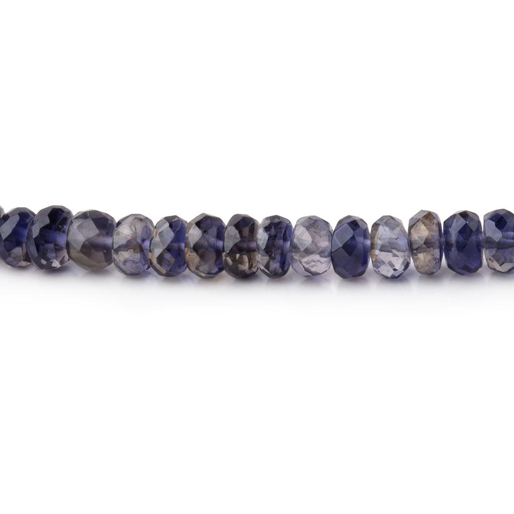 4-4.5mm Iolite Faceted Rondelle Beads 16 inch 153 pieces (ONLINE ORDER ONLY)