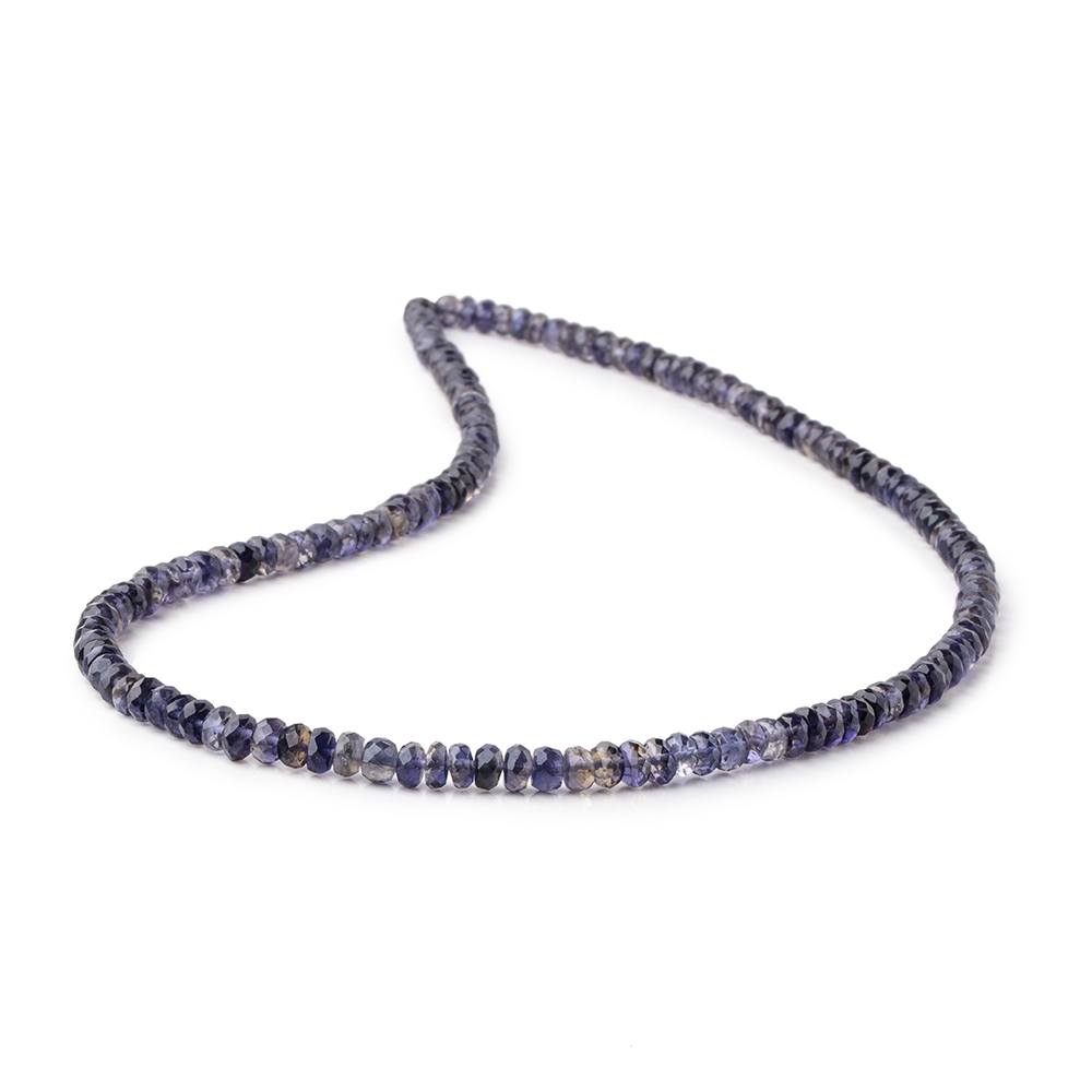 4-4.5mm Iolite Faceted Rondelle Beads 16 inch 153 pieces (ONLINE ORDER ONLY)