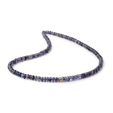 4-4.5mm Iolite Faceted Rondelle Beads 16 inch 153 pieces (ONLINE ORDER ONLY)