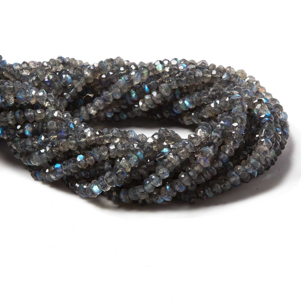 4-4.5mm Labradorite Faceted Rondelle 14 inch 160 pieces (ONLINE ORDER ONLY)