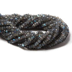 4-4.5mm Labradorite Faceted Rondelle 14 inch 160 pieces (ONLINE ORDER ONLY)