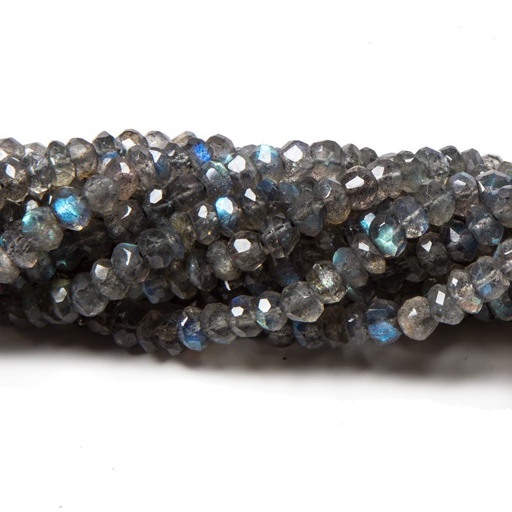 4-4.5mm Labradorite Faceted Rondelle 14 inch 160 pieces (ONLINE ORDER ONLY)