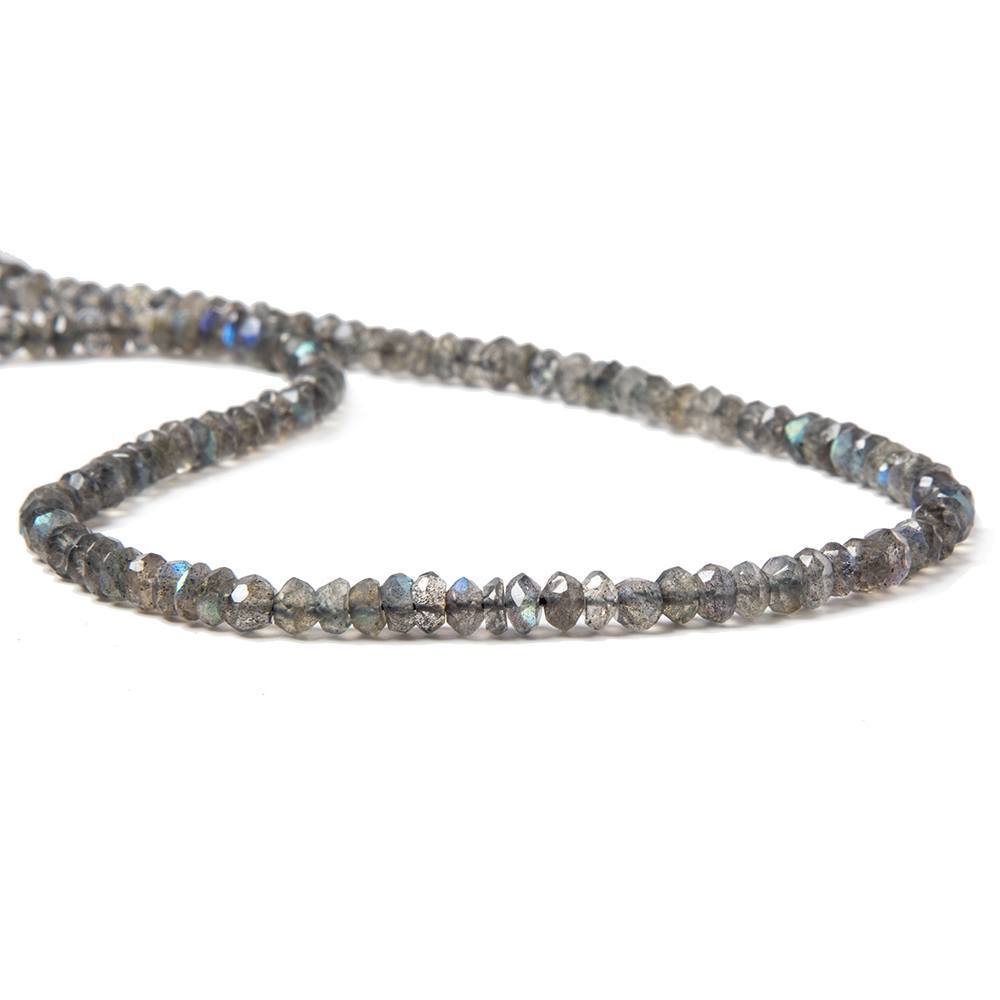 4-4.5mm Labradorite Faceted Rondelle 14 inch 160 pieces (ONLINE ORDER ONLY)