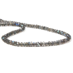 4-4.5mm Labradorite Faceted Rondelle 14 inch 160 pieces (ONLINE ORDER ONLY)