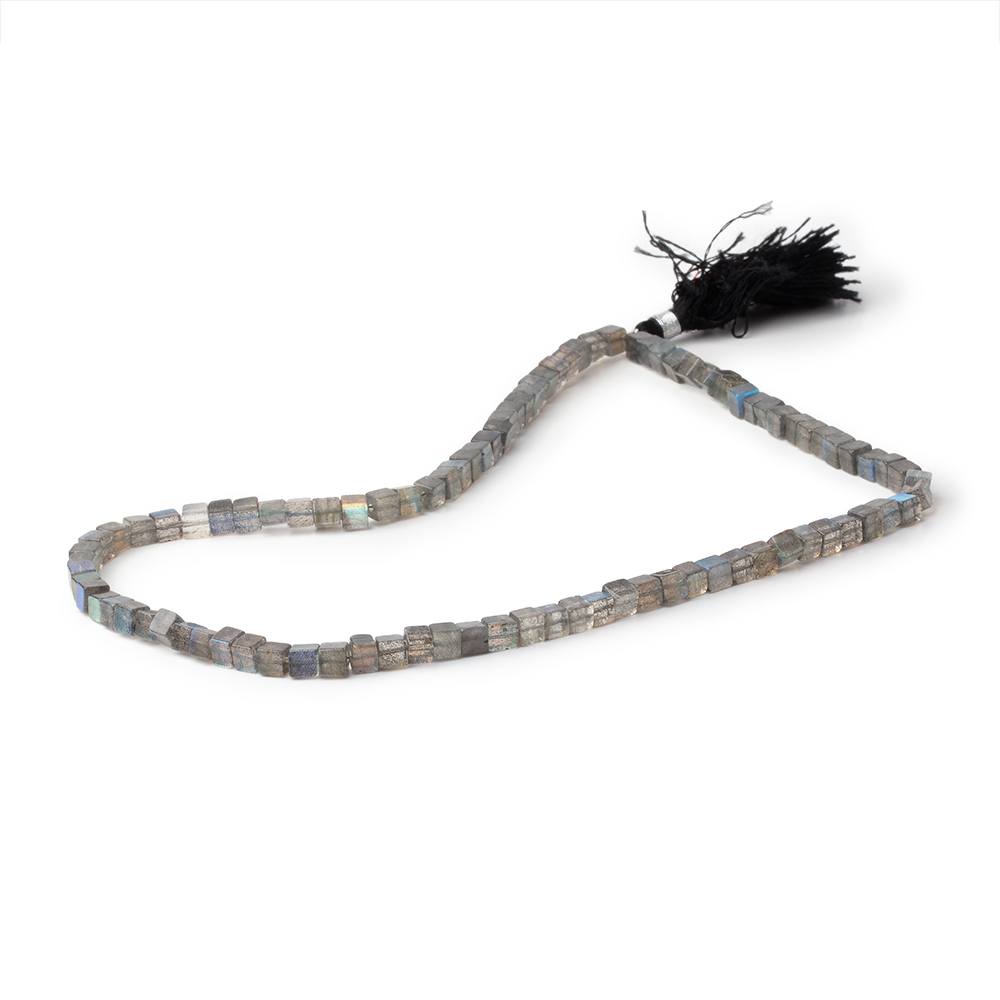 4-4.5mm Labradorite Plain Cube Beads 16 inch 93 pieces (ONLINE ORDER ONLY)