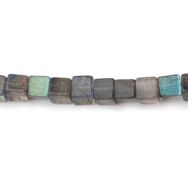 4-4.5mm Labradorite Plain Cube Beads 16 inch 93 pieces (ONLINE ORDER ONLY)