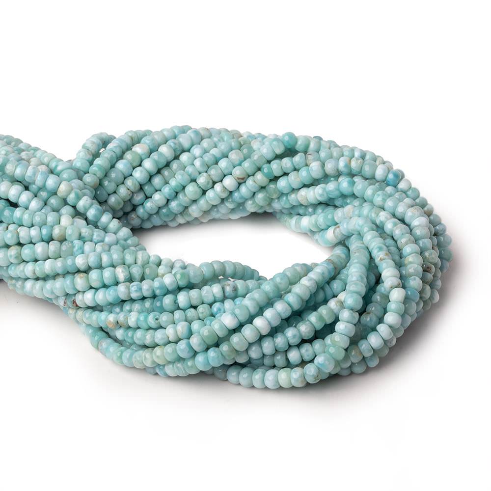 4-4.5mm Larimar plain rondelles 14 inch 115 beads A (ONLINE ORDER ONLY)