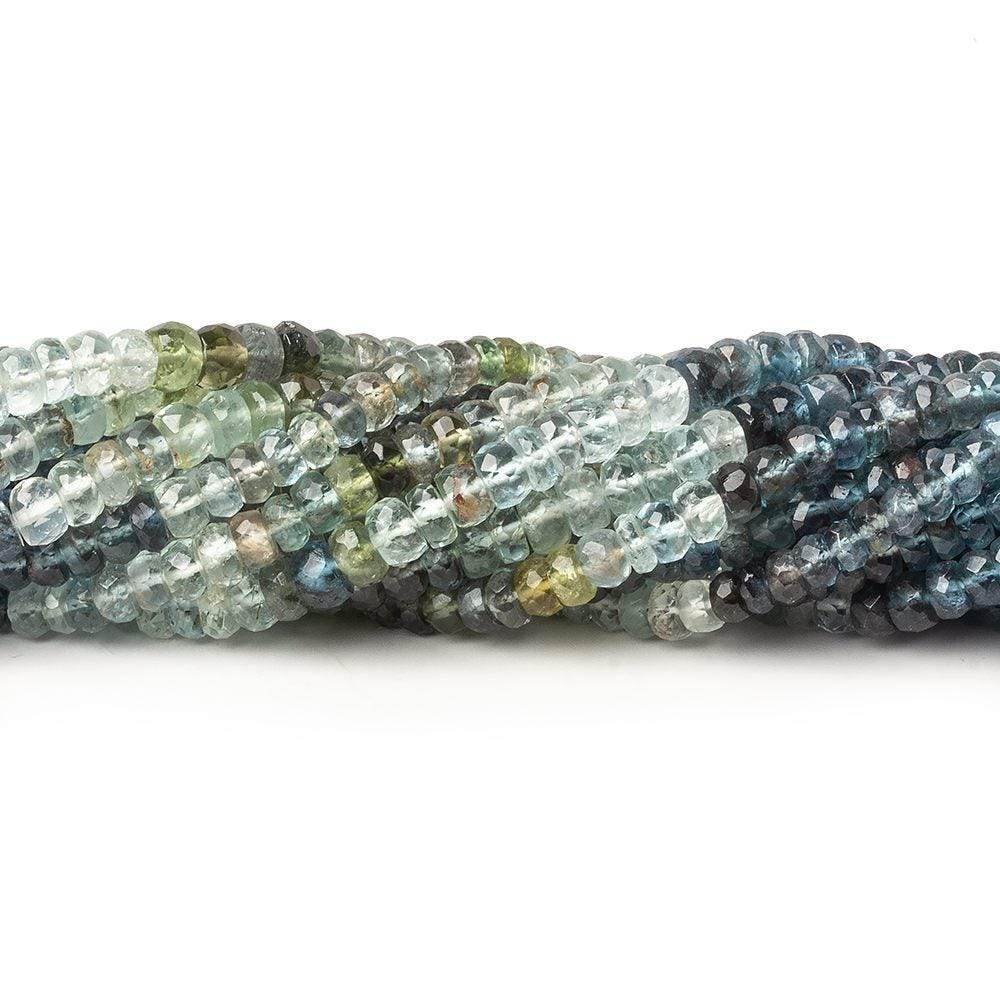 4-4.5mm Multi Moss Aquamarine faceted rondelle beads 14 inch 127 pieces (ONLINE ORDER ONLY)