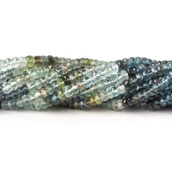 4-4.5mm Multi Moss Aquamarine faceted rondelle beads 14 inch 127 pieces (ONLINE ORDER ONLY)