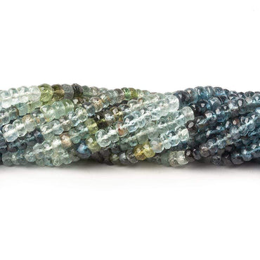 4-4.5mm Multi Moss Aquamarine faceted rondelle beads 14 inch 127 pieces (ONLINE ORDER ONLY)