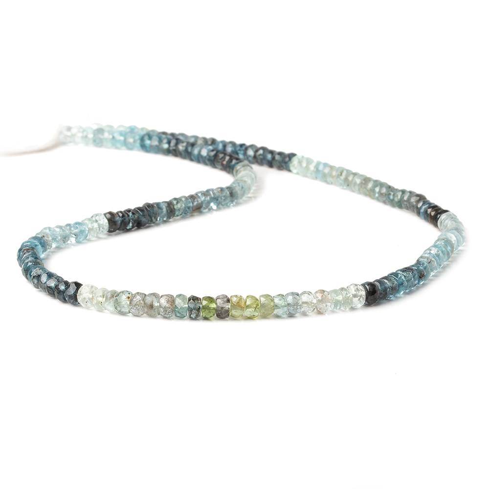 4-4.5mm Multi Moss Aquamarine faceted rondelle beads 14 inch 127 pieces (ONLINE ORDER ONLY)