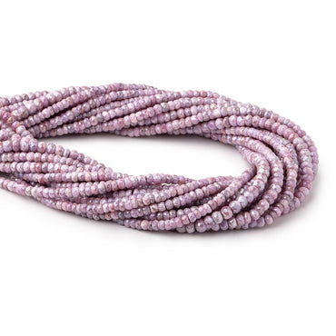 4-4.5mm Mystic Pink Sapphire Faceted Rondelle Beads 14 inch 100 pieces (ONLINE ORDER ONLY)