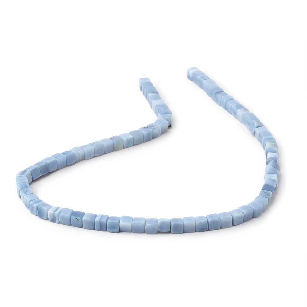 4-4.5mm Owyhee Blue Opal Plain Cube Beads 13.75 inch 76 pieces (ONLINE ORDER ONLY)