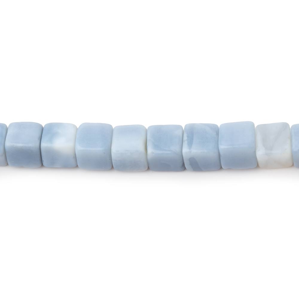 4-4.5mm Owyhee Blue Opal Plain Cube Beads 14 inch 78 pieces (ONLINE ORDER ONLY)