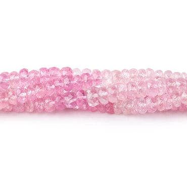 4-4.5mm Pink Burmese Tourmaline Faceted Rondelle Beads 16 inch 142 pieces AAA (ONLINE ORDER ONLY)