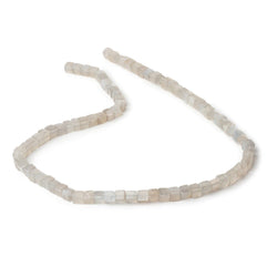 4-4.5mm Platinum Moonstone Plain Cube Beads 14 inch 84 pieces (ONLINE ORDER ONLY)