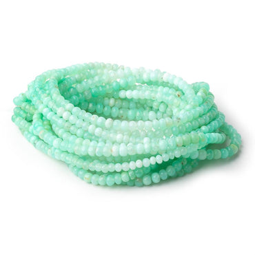 4-4.5mm Prase Opal Plain Rondelle Beads 18 inch 121 pieces (ONLINE ORDER ONLY)