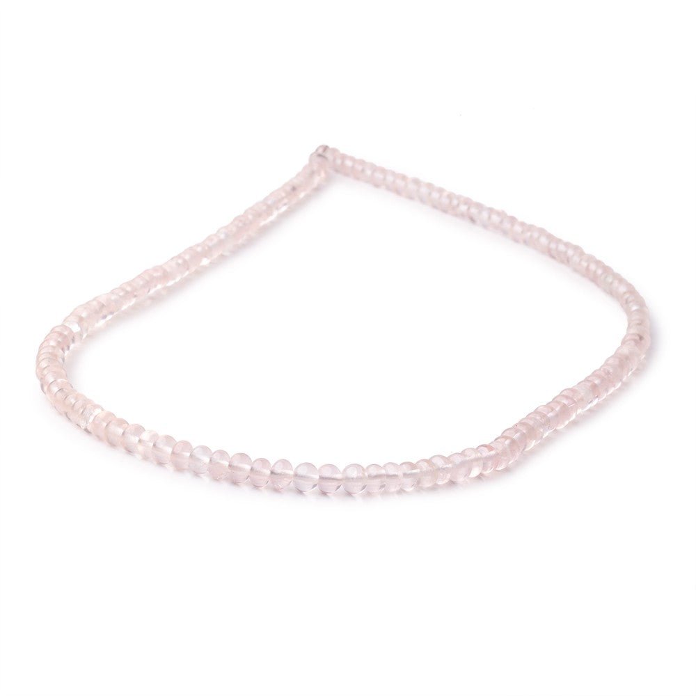 5-5.5mm Rose Quartz Plain Rondelle Beads 16 inch 98 pieces (ONLINE ORDER ONLY)