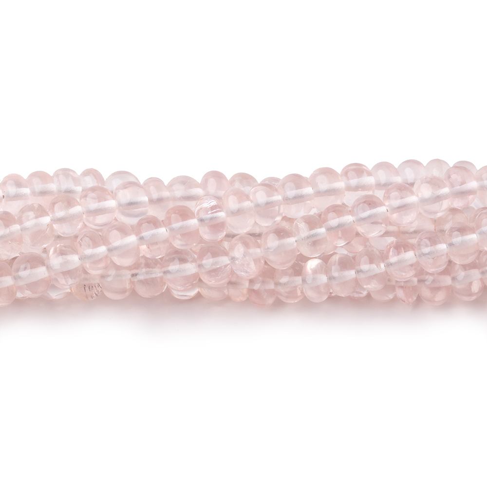 5-5.5mm Rose Quartz Plain Rondelle Beads 16 inch 98 pieces (ONLINE ORDER ONLY)