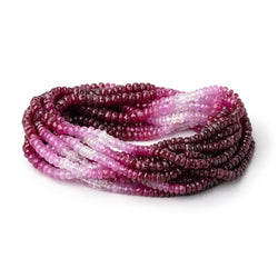 4-4.5mm Shaded Ruby and Sapphire Faceted Rondelles 15.75 inch 180 Beads AA (ONLINE ORDER ONLY)