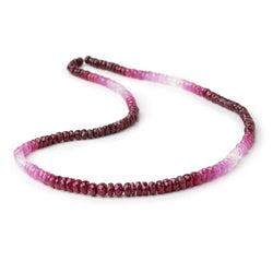 4-4.5mm Shaded Ruby and Sapphire Faceted Rondelles 15.75 inch 180 Beads AA (ONLINE ORDER ONLY)