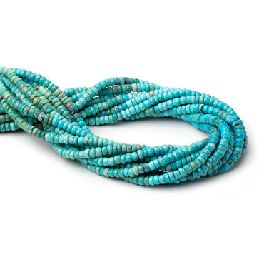 4-4.5mm Sleeping Beauty Turquoise Faceted Rondelle Beads 13 inch 130 pieces (ONLINE ORDER ONLY)