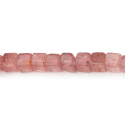 4-4.5mm Strawberry Quartz Plain Cube Beads 14 inch 78 pieces (ONLINE ORDER ONLY)
