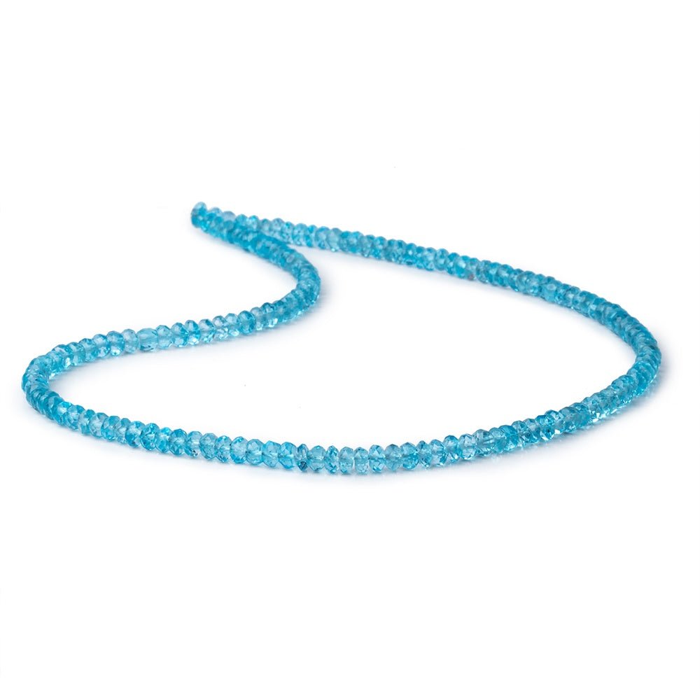 4-4.5mm Swiss Blue Topaz Faceted Rondelle Beads 16 inch 150 pieces AAA (ONLINE ORDER ONLY)