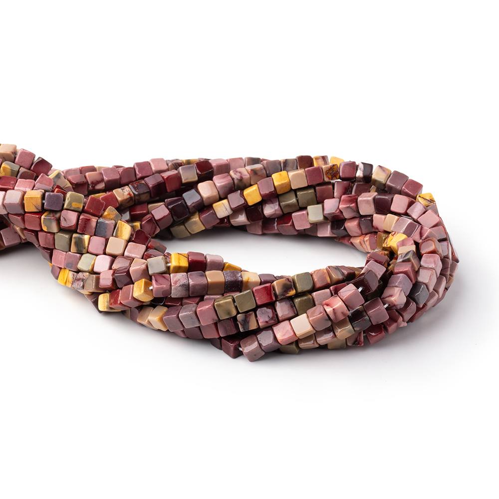 4-4.5mm Willow Creek Jasper Plain Cube Beads 14 inch 78 pieces (ONLINE ORDER ONLY)