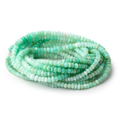 4-5.5mm Green Tanzanian Opal Plain Rondelle Beads 18 inch 150 pieces (ONLINE ORDER ONLY)