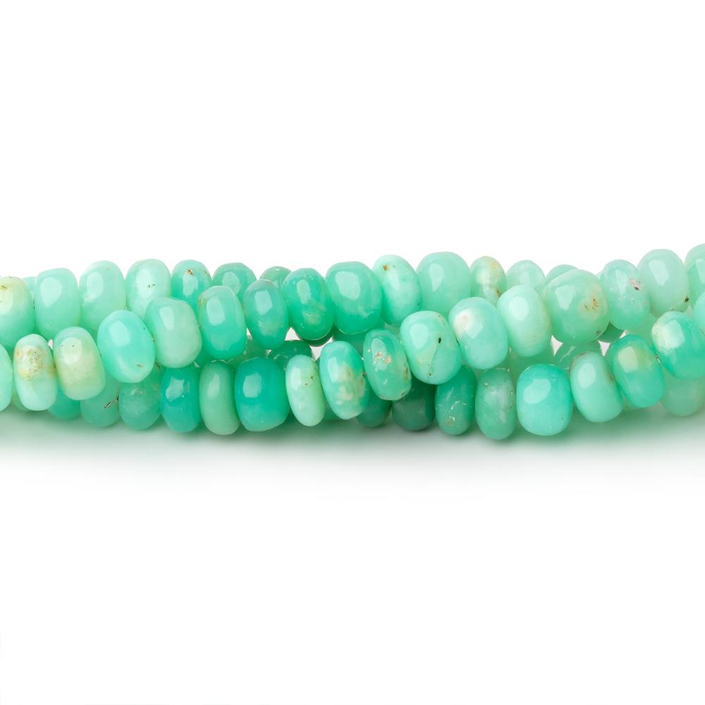 4-5.5mm Green Tanzanian Opal Plain Rondelle Beads 18 inch 150 pieces (ONLINE ORDER ONLY)