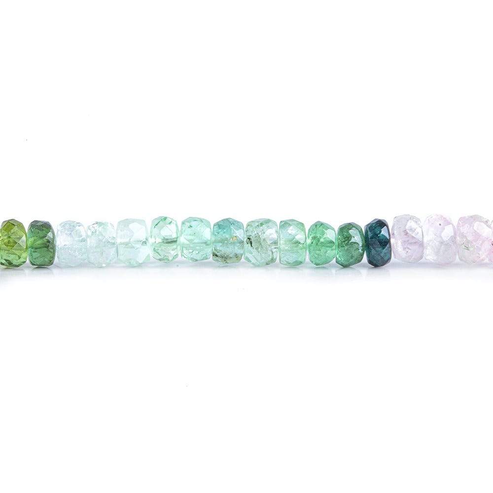 4-5.5mm Multi-Color Tourmaline Faceted Rondelle, A Grade (ONLINE ORDER ONLY)