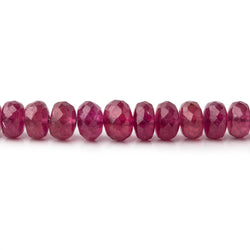 4-5.5mm Ruby Faceted Rondelle Beads 18 inch 150 pieces (ONLINE ORDER ONLY)